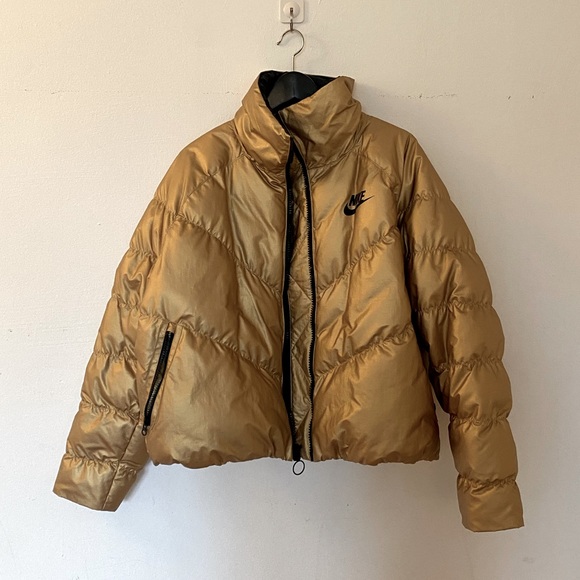 Nike Jackets \u0026 Coats | Nike Gold Puffer Jacket | Color: Gold | Size: M | Summerlim's Closet